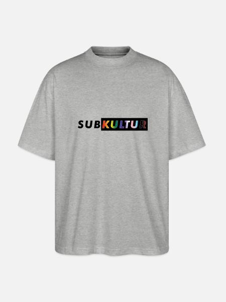 SUBKULTUR CSD - Stanley/Stella Oversized Unisex Bio T-Shirt Blaster 2.0 - Grau meliert