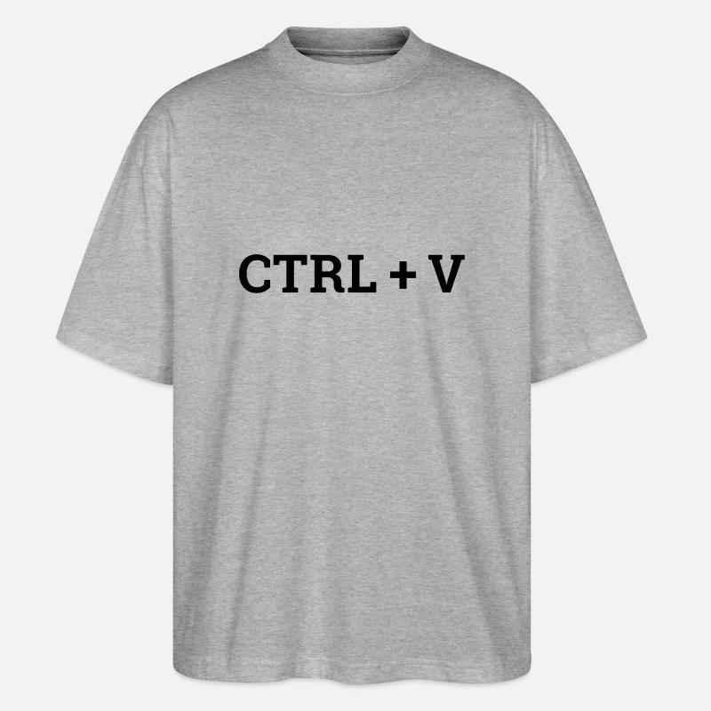 ctrl+v - Stanley/Stella Oversized Unisex Bio T-Shirt Blaster 2.0 - Grau meliert
