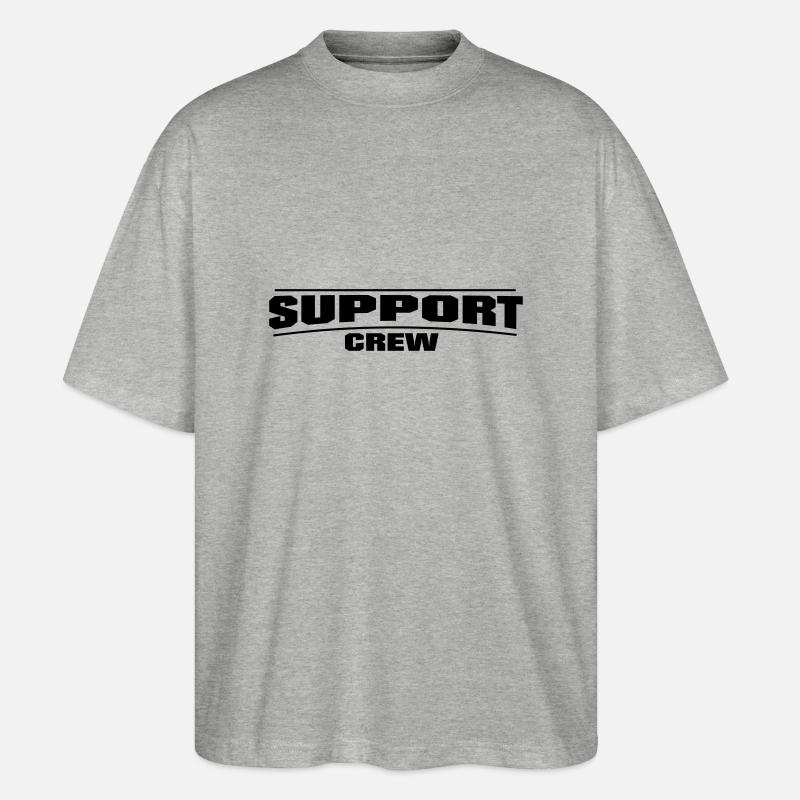 Support Crew - Stanley/Stella Oversized Unisex Bio T-Shirt Blaster 2.0 - Grau meliert