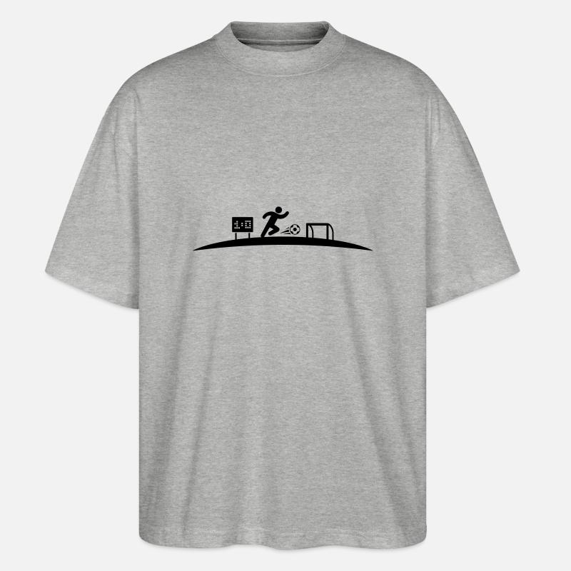 Fußballer Tor - Stanley/Stella Oversized Unisex Bio T-Shirt Blaster 2.0 - Grau meliert