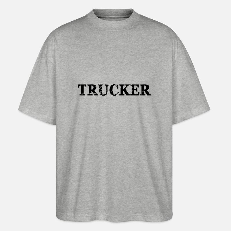 Trucker - Stanley/Stella Oversized Unisex Bio T-Shirt Blaster 2.0 - Grau meliert