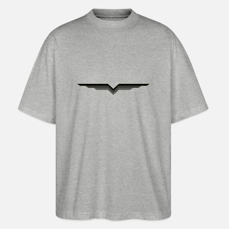 Flügel - Stanley/Stella Oversized Unisex Bio T-Shirt Blaster 2.0 - Grau meliert