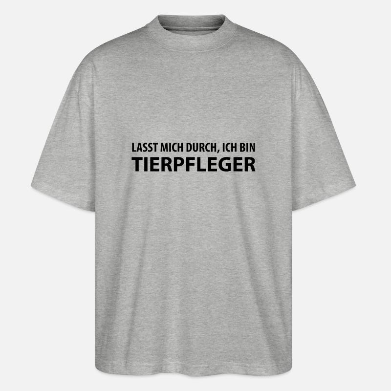 tierpfleger - Stanley/Stella Oversized Unisex Bio T-Shirt Blaster 2.0 - Grau meliert