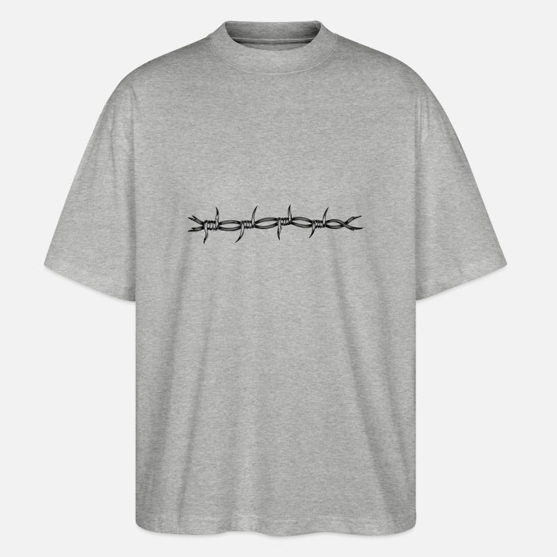 stacheldraht - Stanley/Stella Oversized Unisex Bio T-Shirt Blaster 2.0 - Grau meliert