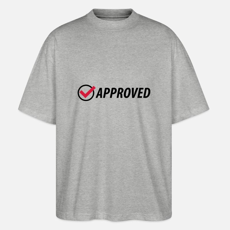 approved__f2 - Stanley/Stella Oversized Unisex Bio T-Shirt Blaster 2.0 - Grau meliert