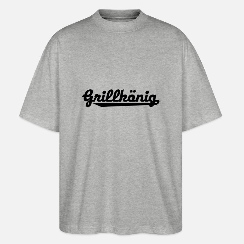 Grillen - Stanley/Stella Oversized Unisex Bio T-Shirt Blaster 2.0 - Grau meliert