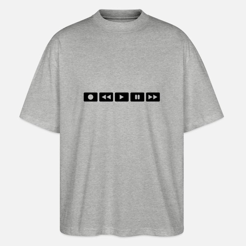 Video Tasten - Stanley/Stella Oversized Unisex Bio T-Shirt Blaster 2.0 - Grau meliert