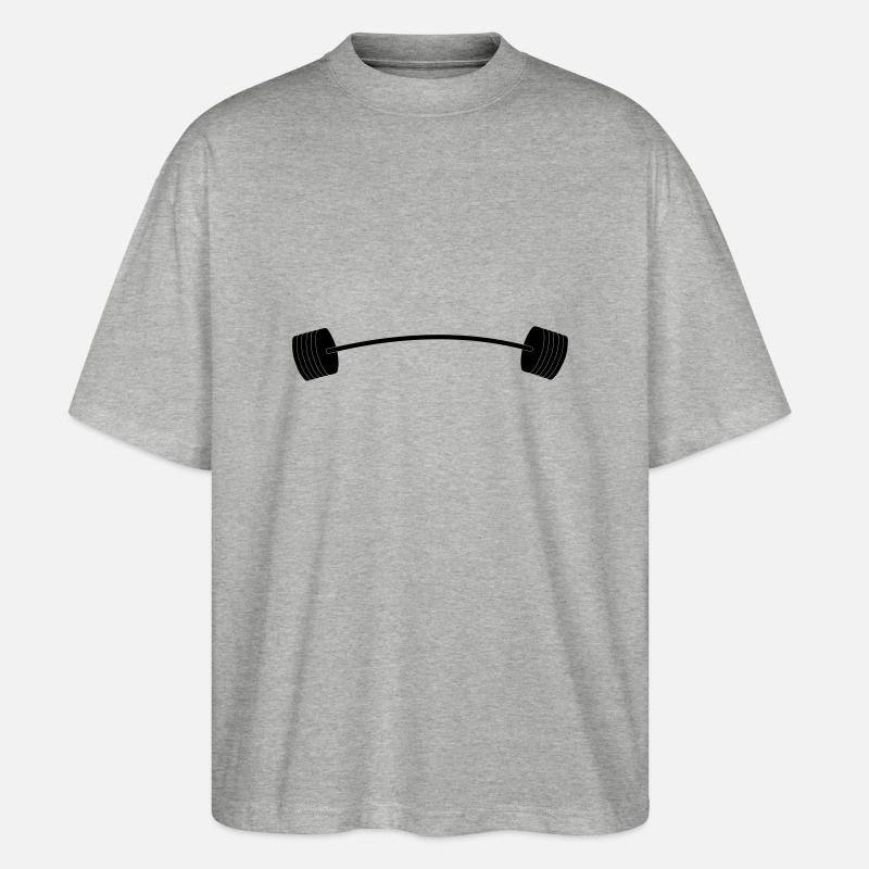 Hantel-gebogen - Stanley/Stella Oversized Unisex Bio T-Shirt Blaster 2.0 - Grau meliert