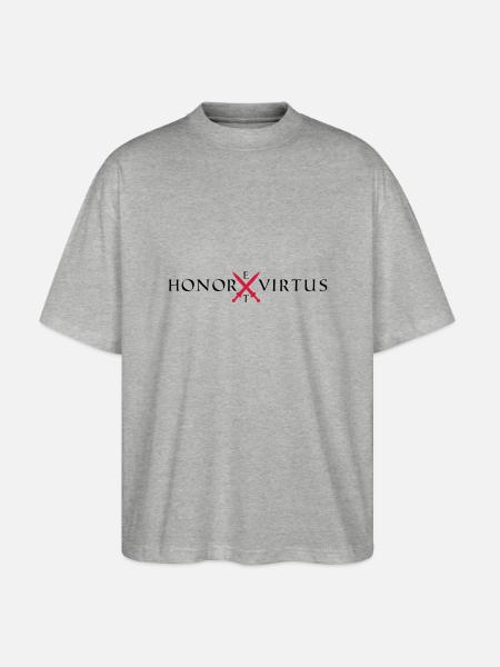 Honor Virtus 2 - Stanley/Stella Oversized Unisex Bio T-Shirt Blaster 2.0 - Grau meliert