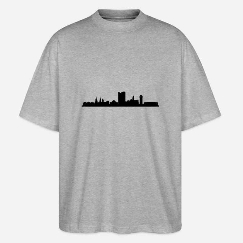 Skyline Chemnitz - Stanley/Stella Oversized Unisex Bio T-Shirt Blaster 2.0 - Grau meliert