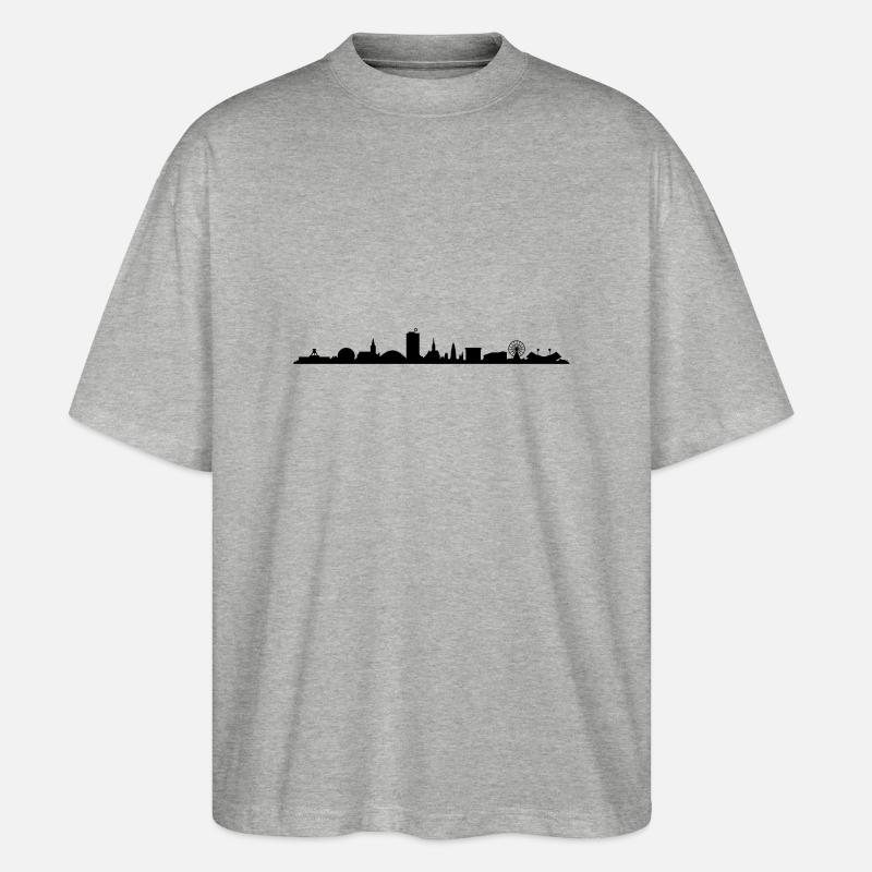 Skyline - Bochum - Stanley/Stella Oversized Unisex Bio T-Shirt Blaster 2.0 - Grau meliert