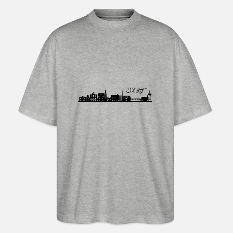 Schüttorfer Skyline - Stanley/Stella Oversized Unisex Bio T-Shirt Blaster 2.0 - Grau meliert