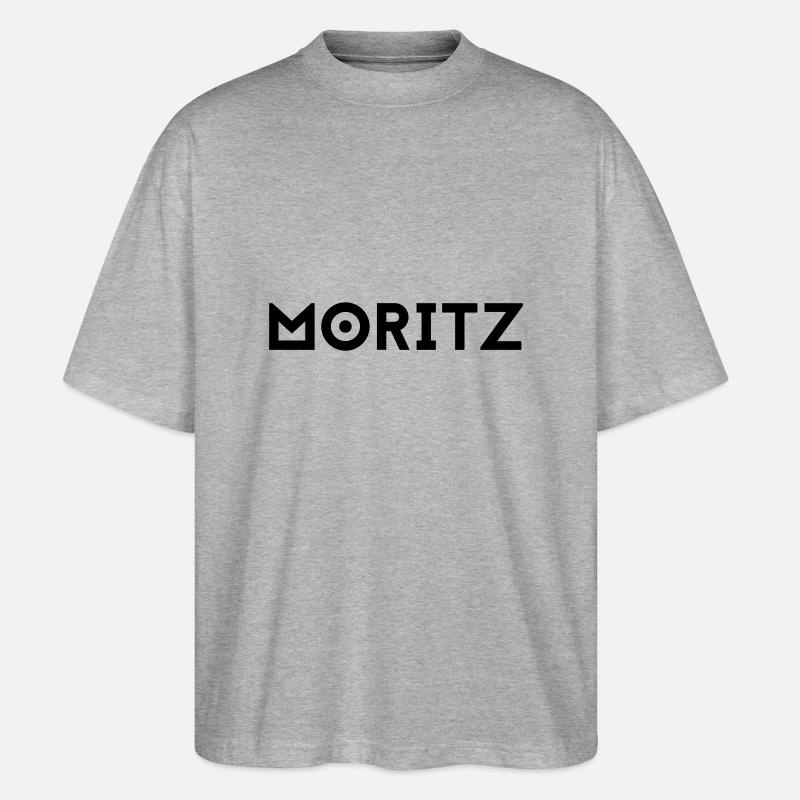 Vorname Moritz - Stanley/Stella Oversized Unisex Bio T-Shirt Blaster 2.0 - Grau meliert