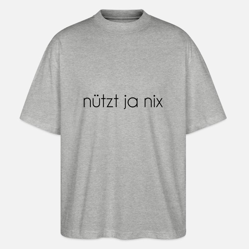 Nützt ja nix - Stanley/Stella Oversized Unisex Bio T-Shirt Blaster 2.0 - Grau meliert