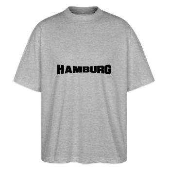 hamburg - Stanley/Stella Oversized Unisex Bio T-Shirt Blaster 2.0 - Grau meliert - Vorne - Alina (178cm) & Michal (187cm)