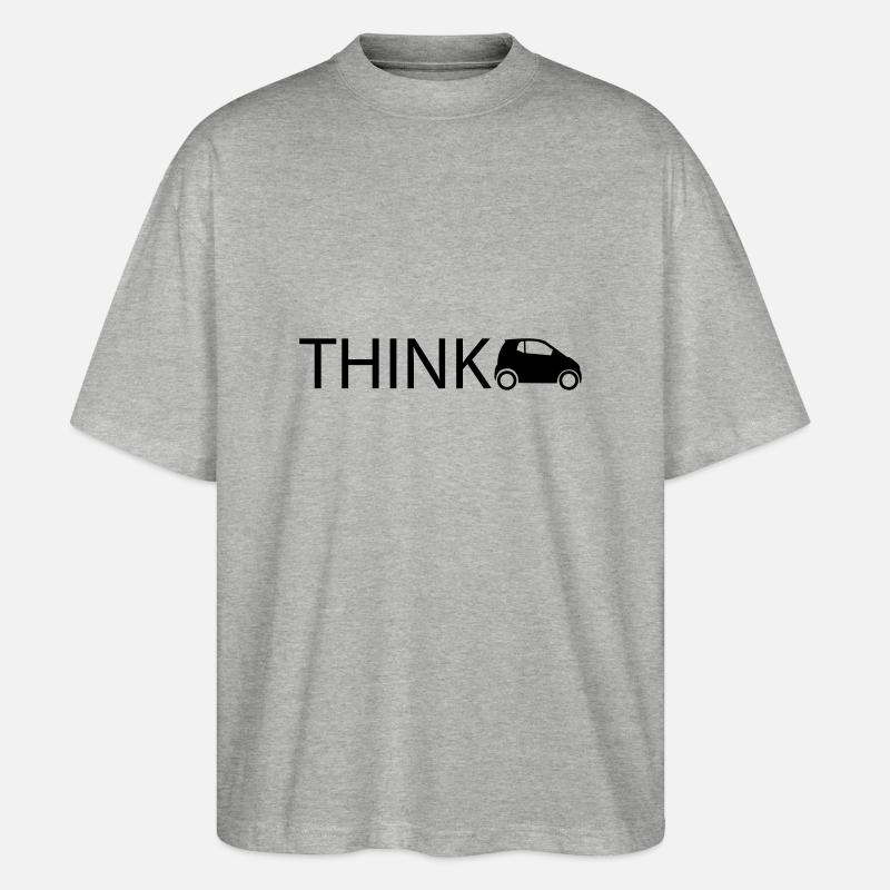 think smart - Stanley/Stella Oversized Unisex Bio T-Shirt Blaster 2.0 - Grau meliert