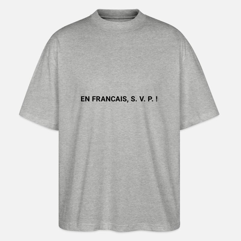 en francais - Stanley/Stella Oversized Unisex Bio T-Shirt Blaster 2.0 - Grau meliert