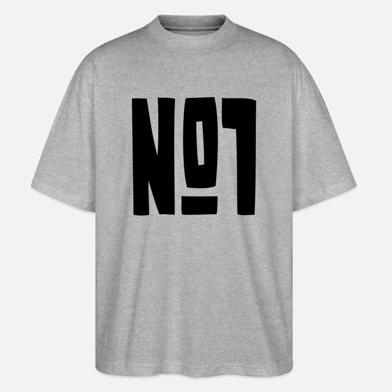 No.1 - Logo - Stanley/Stella Oversized Unisex Bio T-Shirt Blaster 2.0 - Grau meliert