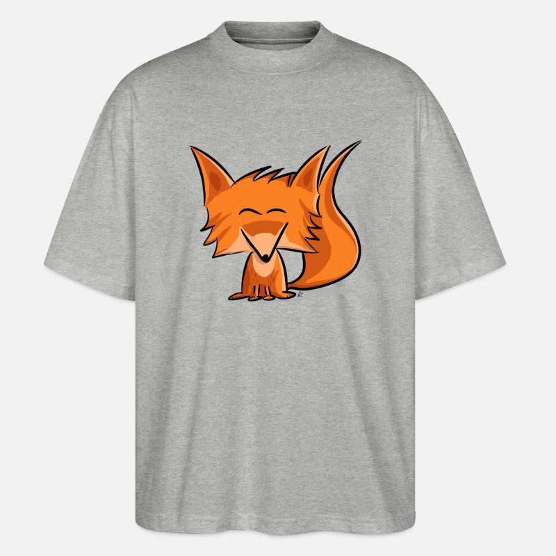 Cute fox - Stanley/Stella Oversized Unisex Bio T-Shirt Blaster 2.0 - Grau meliert