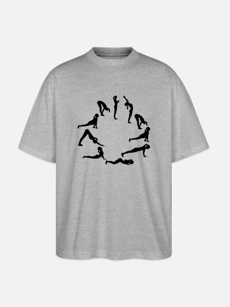 Joga - Ekologiczne Koszulka Oversize Unisex Stanley/Stella Blaster 2.0 - szary melanż