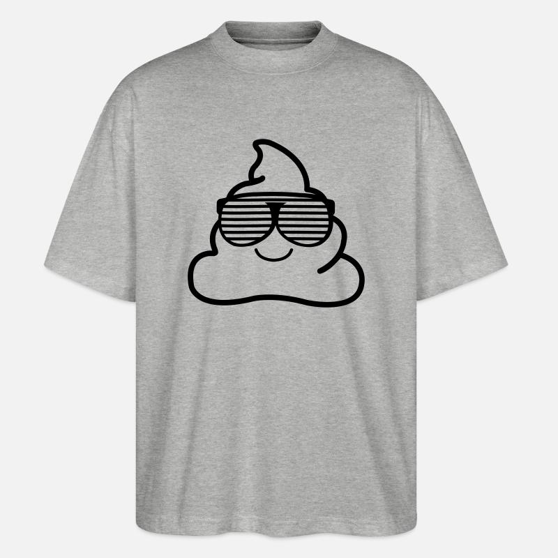 coole_kacke_01 - Stanley/Stella Oversized Unisex Bio T-Shirt Blaster 2.0 - Grau meliert
