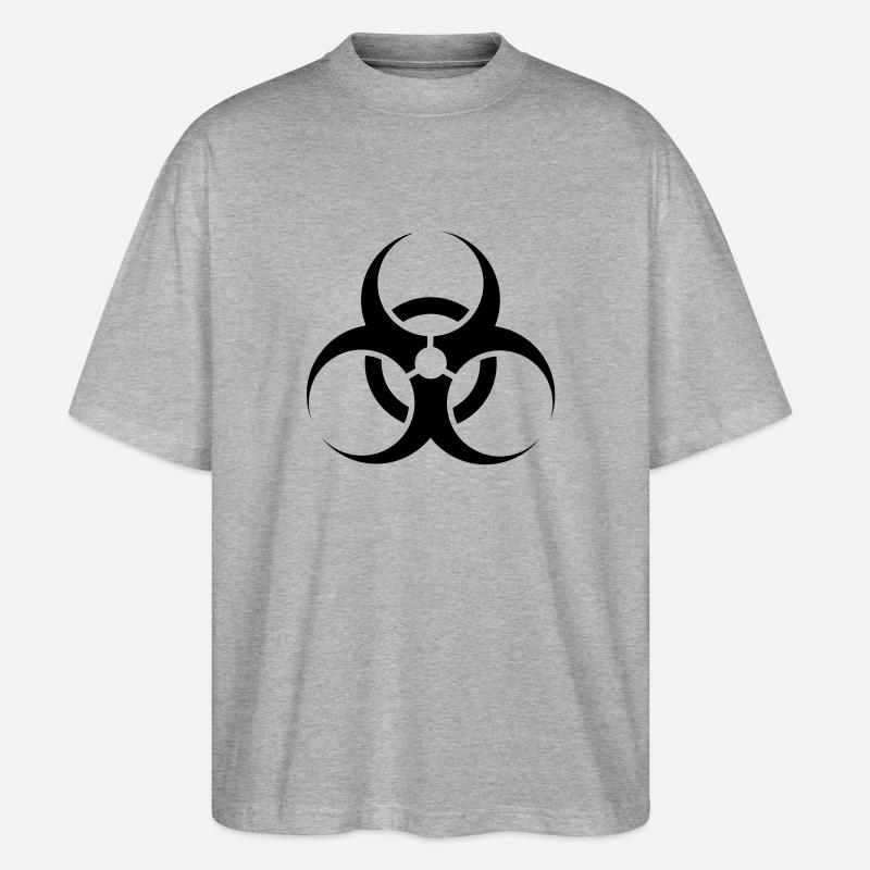 Biohazard - Stanley/Stella Oversized Unisex Bio T-Shirt Blaster 2.0 - Grau meliert