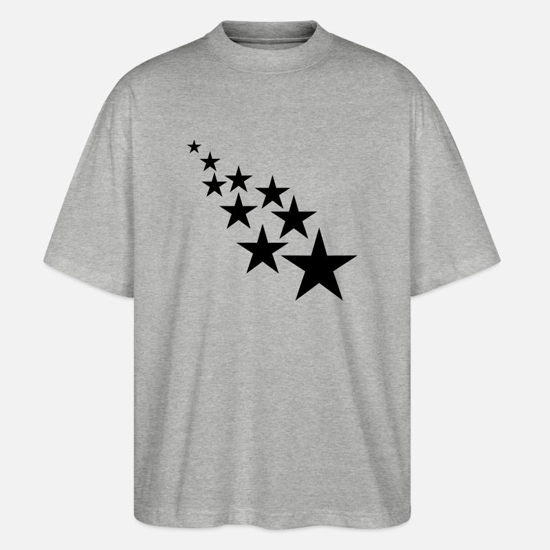 Sterne - Stanley/Stella Oversized Unisex Bio T-Shirt Blaster 2.0 - Grau meliert