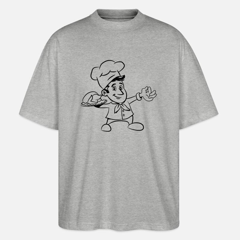 cuire le poulet de cuisson - T-shirt bio Blaster 2.0 coupe oversize Stanley/Stella Unisexe - gris chiné