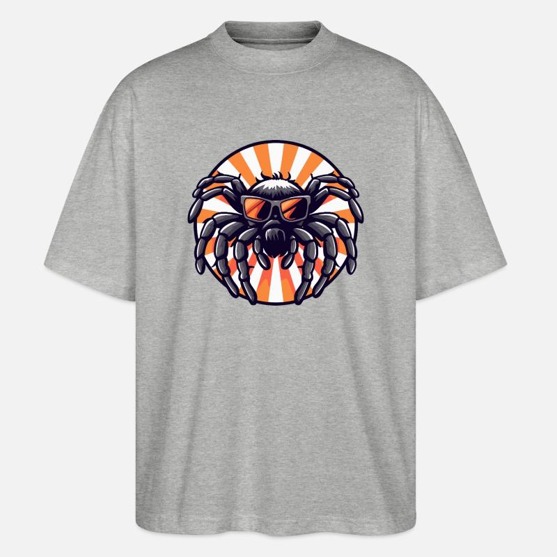 Tarantula Spinne Cool - Stanley/Stella Oversized Unisex Bio T-Shirt Blaster 2.0 - Grau meliert