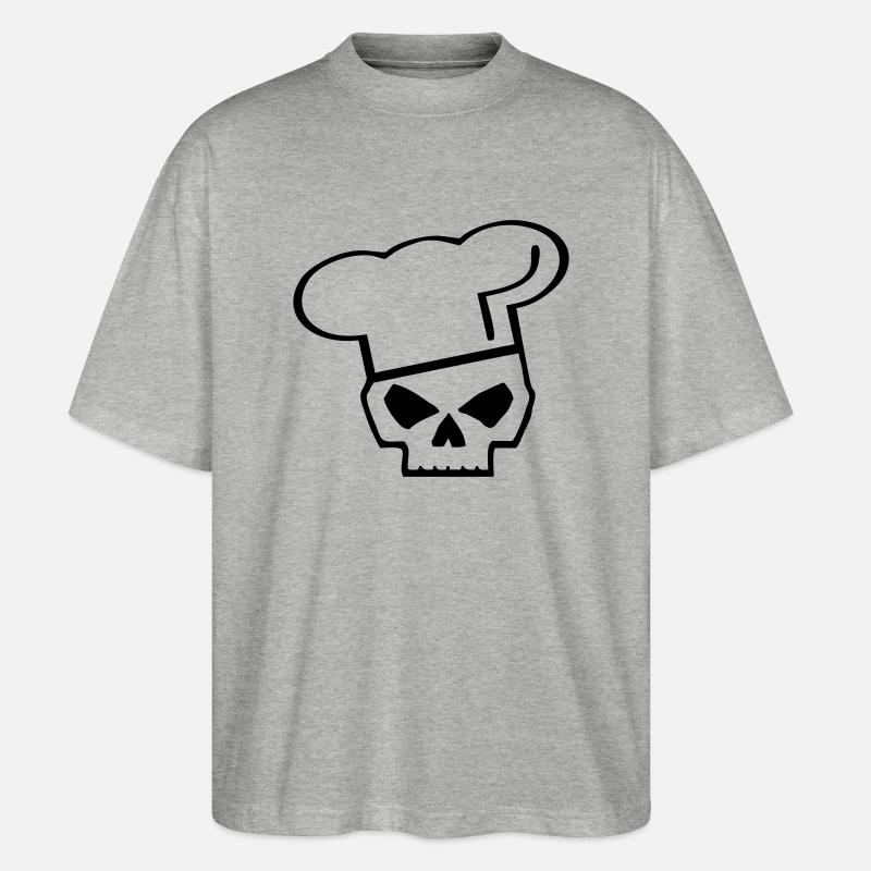 killer chef - Stanley/Stella Oversized Unisex Bio T-Shirt Blaster 2.0 - Grau meliert