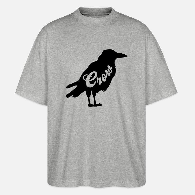 crow - Stanley/Stella Oversized Unisex Bio T-Shirt Blaster 2.0 - Grau meliert