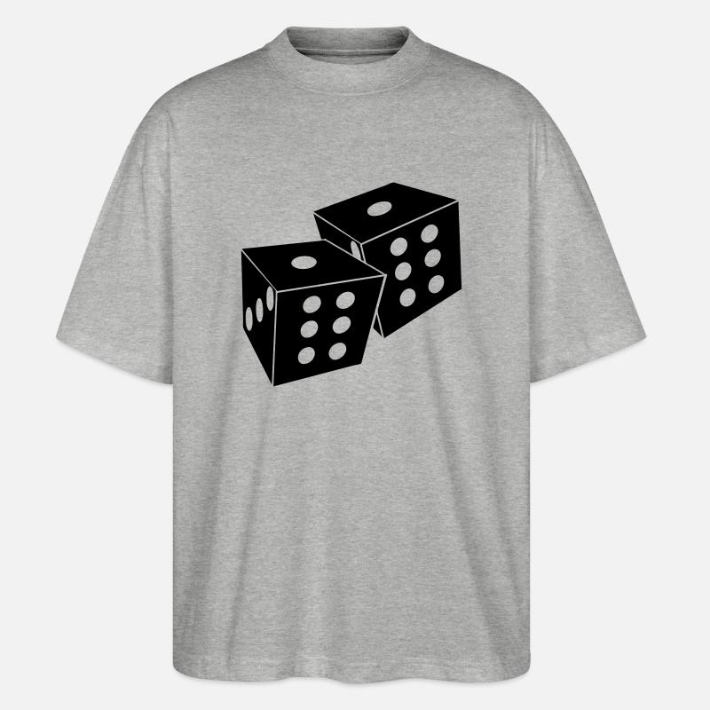 würfel - Stanley/Stella Oversized Unisex Bio T-Shirt Blaster 2.0 - Grau meliert