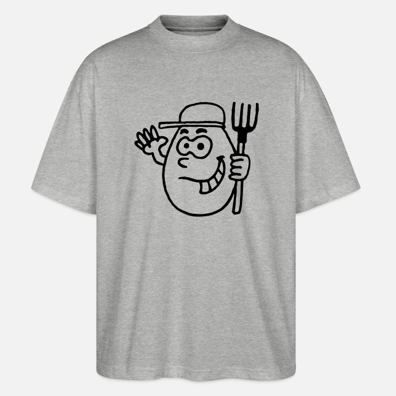 landei_a_112011_1c - T-shirt bio Blaster 2.0 coupe oversize Stanley/Stella Unisexe - gris chiné