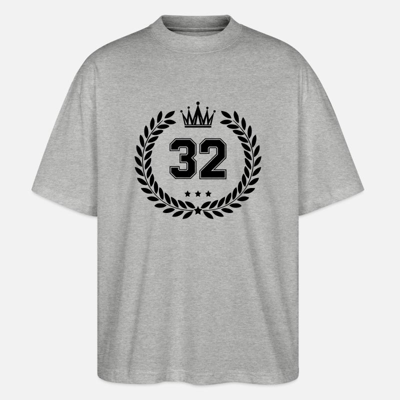 wappen 32 - Stanley/Stella Oversized Unisex Bio T-Shirt Blaster 2.0 - Grau meliert