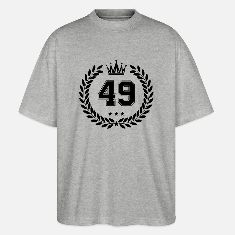 wappen 49 - Stanley/Stella Oversized Unisex Bio T-Shirt Blaster 2.0 - Grau meliert