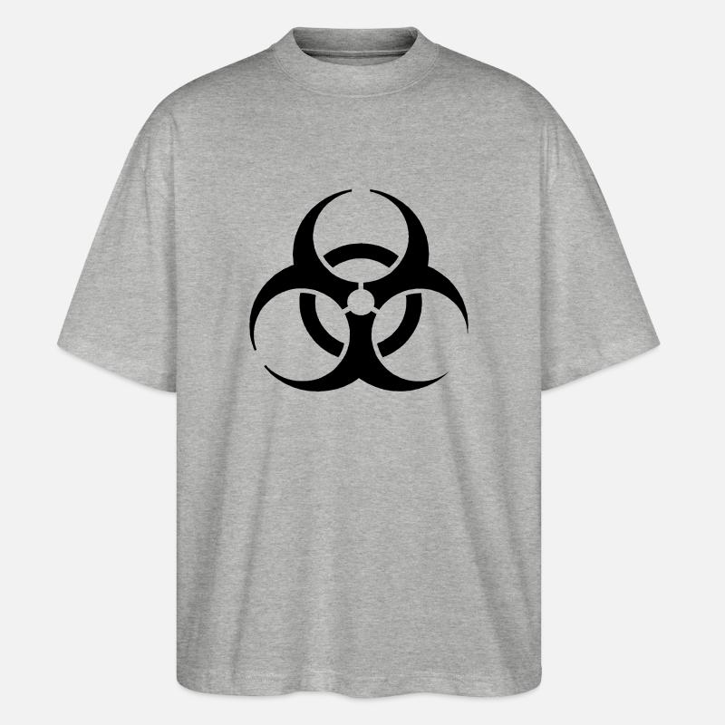 biohazard - Stanley/Stella Oversized Unisex Bio T-Shirt Blaster 2.0 - Grau meliert