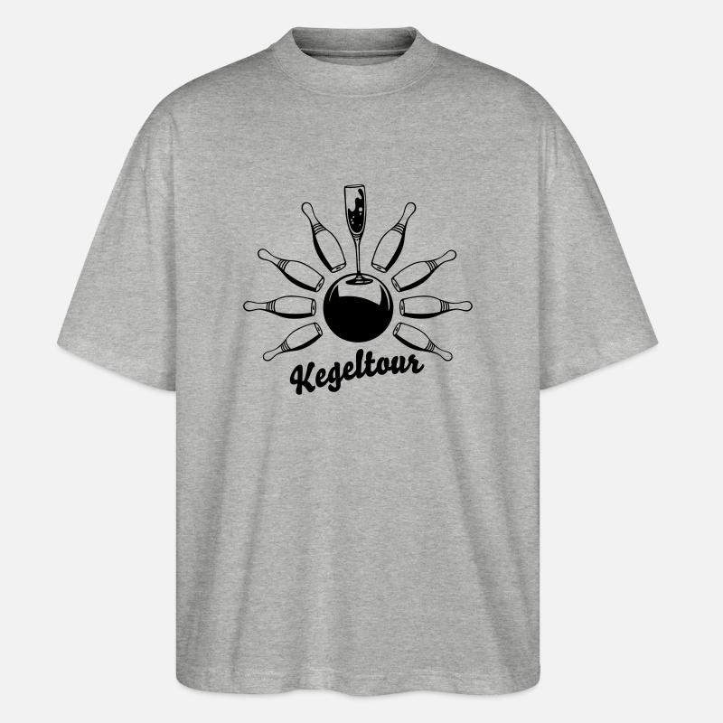 kegeltour - Stanley/Stella Oversized Unisex Bio T-Shirt Blaster 2.0 - Grau meliert