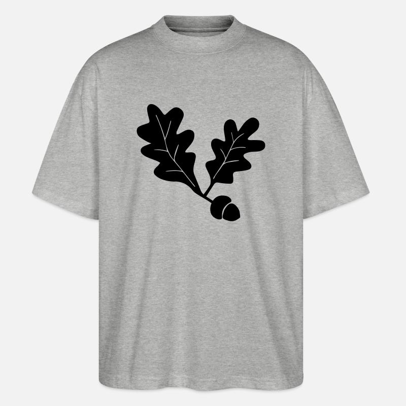 Eichenlaub - Stanley/Stella Oversized Unisex Bio T-Shirt Blaster 2.0 - Grau meliert