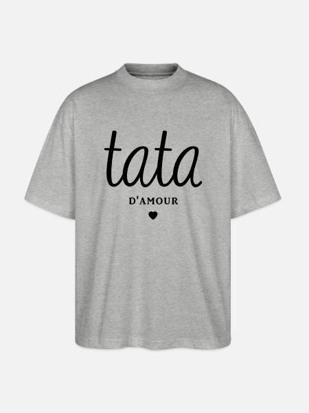 TATA D'AMOUR - T-shirt bio Blaster 2.0 coupe oversize Stanley/Stella Unisexe - gris chiné