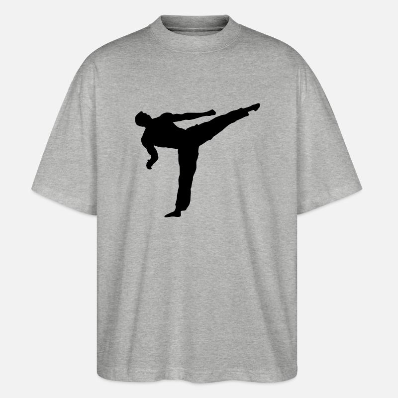 karate - Stanley/Stella Oversized Unisex Bio T-Shirt Blaster 2.0 - Grau meliert