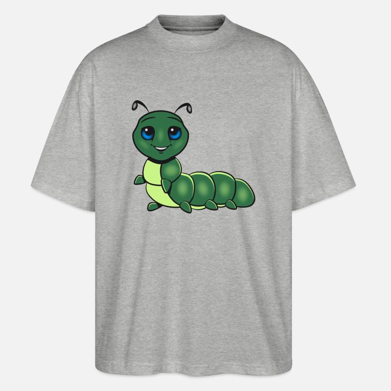 raupe süss kind - Stanley/Stella Oversized Unisex Bio T-Shirt Blaster 2.0 - Grau meliert