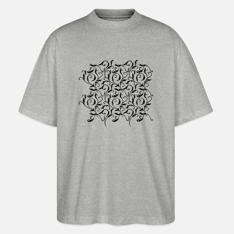 Plantas muster - Stanley/Stella Oversized Unisex Bio T-Shirt Blaster 2.0 - Grau meliert