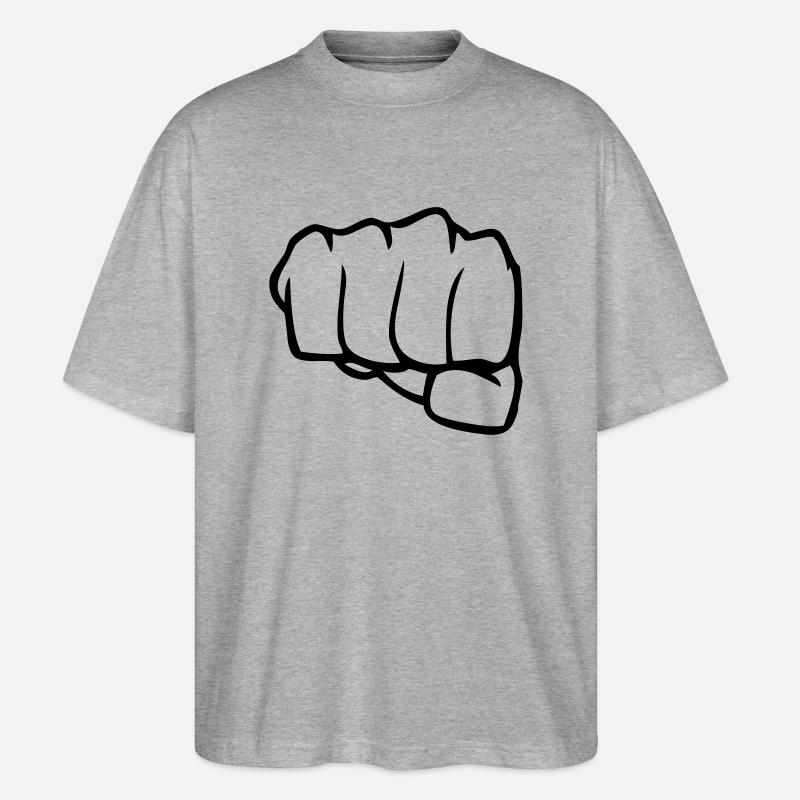 faust_01 - Stanley/Stella Oversized Unisex Bio T-Shirt Blaster 2.0 - Grau meliert