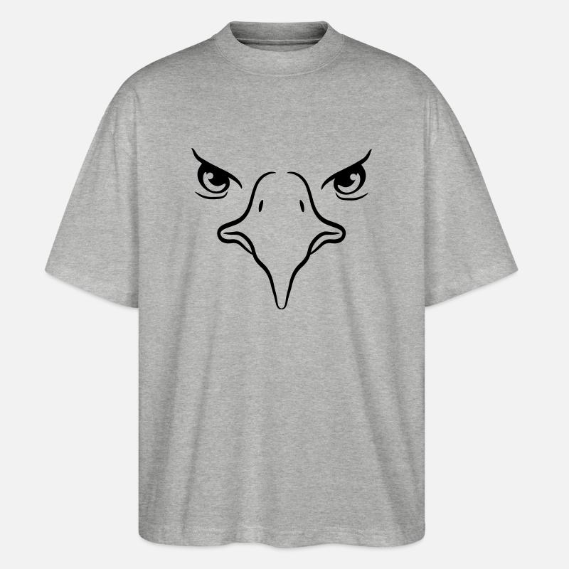 Eagle bec oiseau Eagle eyes - T-shirt bio Blaster 2.0 coupe oversize Stanley/Stella Unisexe - gris chiné