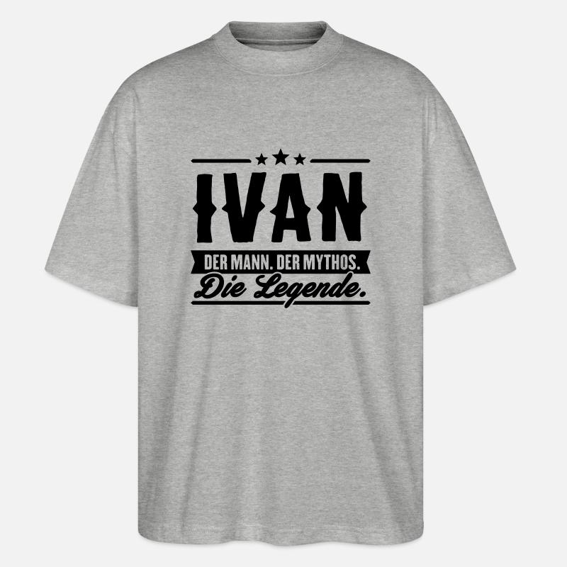 Man Myth Legend Ivan - T-shirt bio Blaster 2.0 coupe oversize Stanley/Stella Unisexe - gris chiné