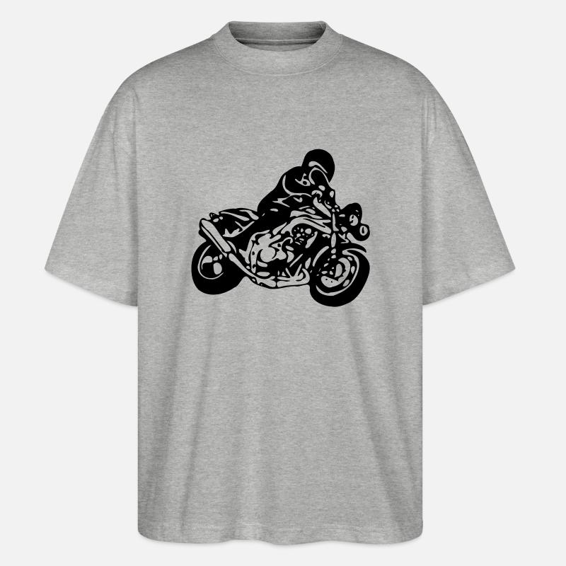 motorrad - Stanley/Stella Oversized Unisex Bio T-Shirt Blaster 2.0 - Grau meliert