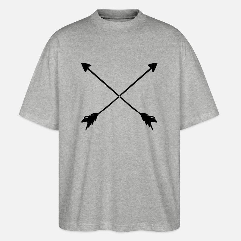 Hipster Sketched Arrows - Stanley/Stella Oversized Unisex Bio T-Shirt Blaster 2.0 - Grau meliert