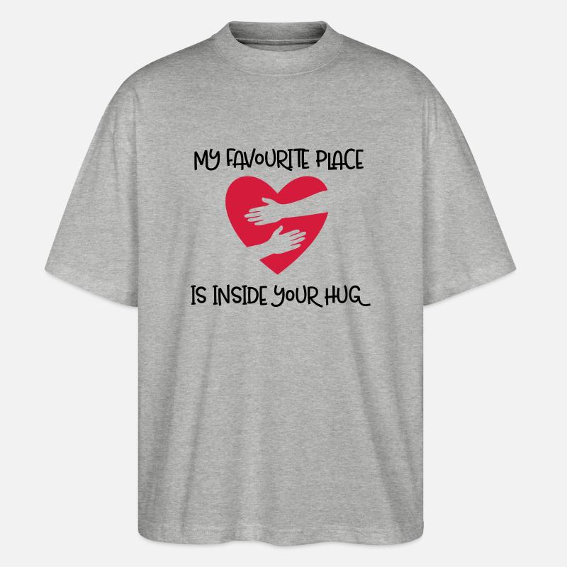 Umarmung - Stanley/Stella Oversized Unisex Bio T-Shirt Blaster 2.0 - Grau meliert