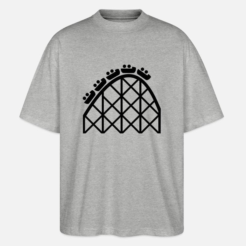 Achterbahn - Stanley/Stella Oversized Unisex Bio T-Shirt Blaster 2.0 - Grau meliert