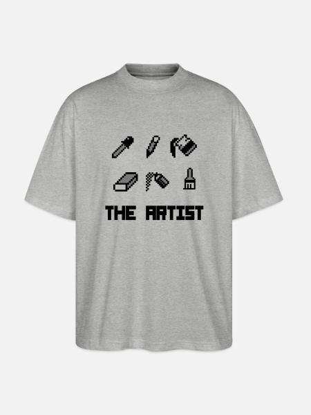 ARTist - Stanley/Stella Oversized Unisex Bio T-Shirt Blaster 2.0 - Grau meliert